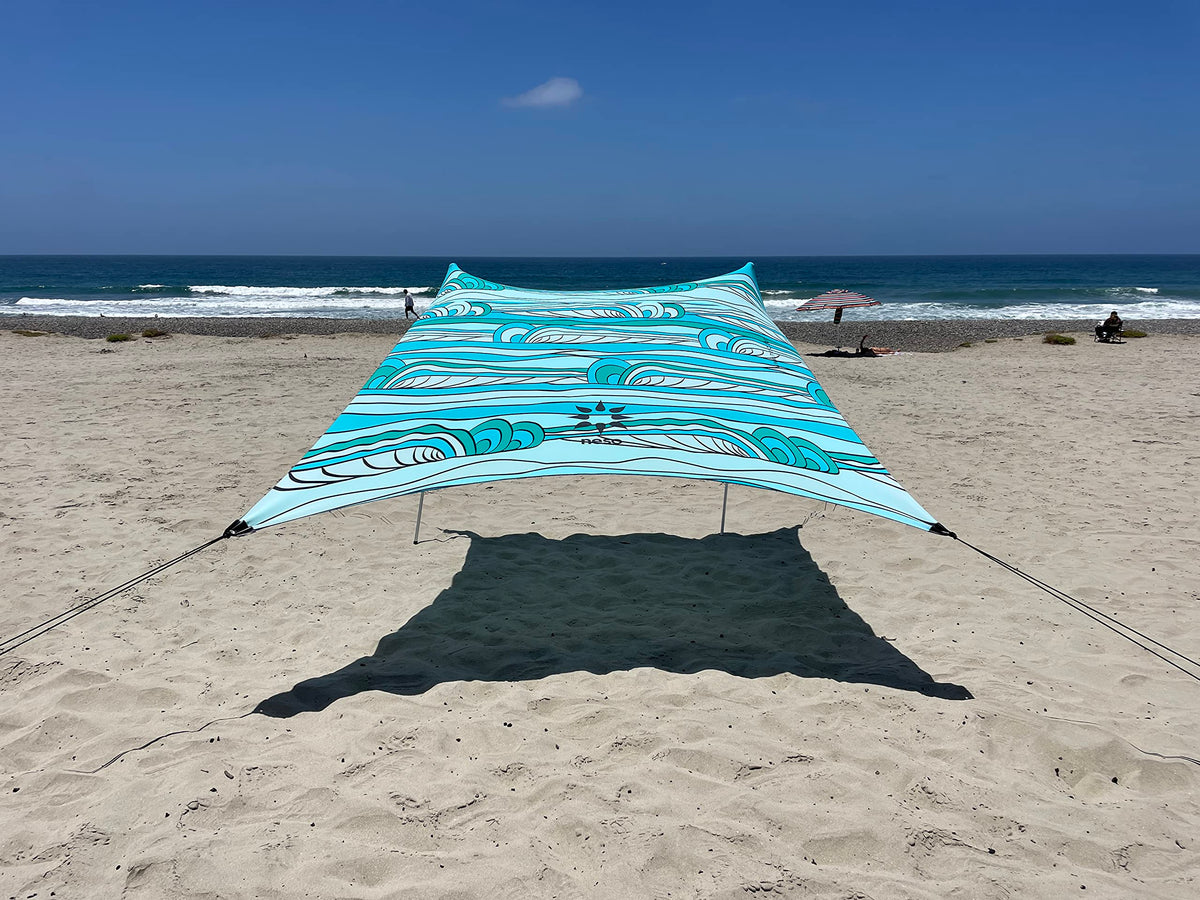 Neso Portable Beach Tent Swells model front view
