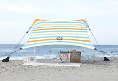Neso Portable Beach Tent Vintage Stripes front view