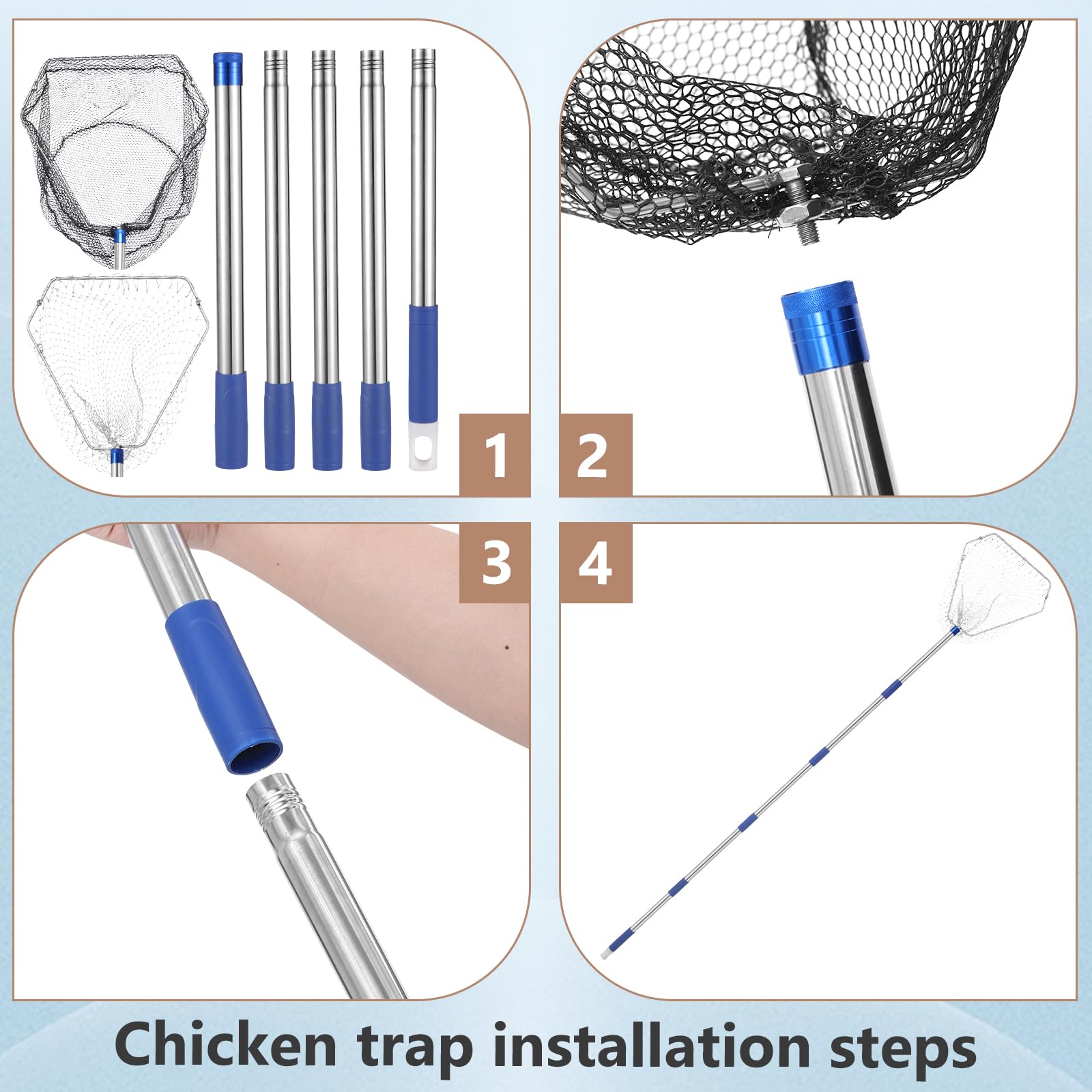 Net set stored compactly for easy transport
