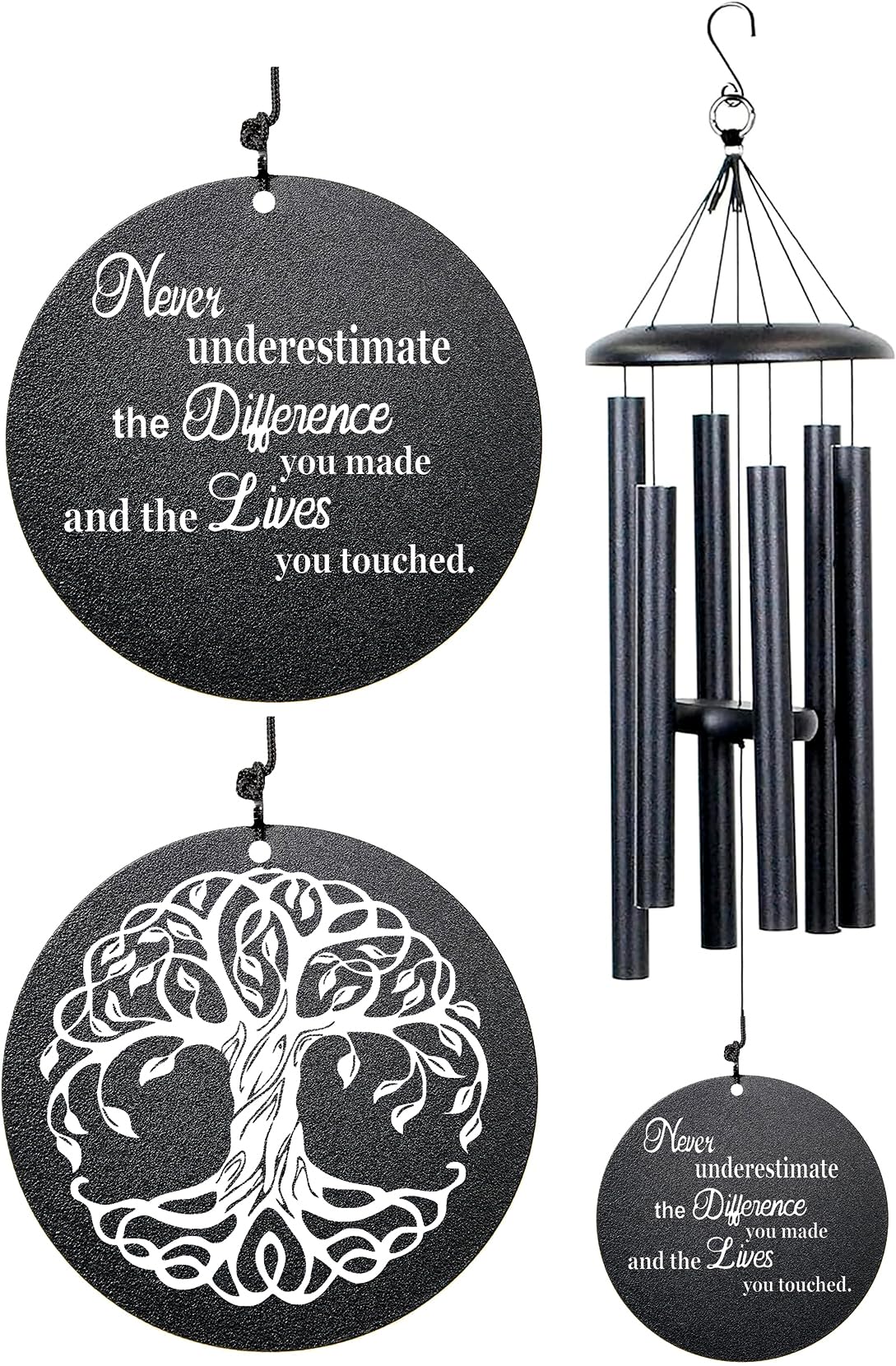 NETAEX Retirement Wind Chime with Tree of Life engraving