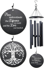 NETAEX Retirement Wind Chime with Tree of Life engraving