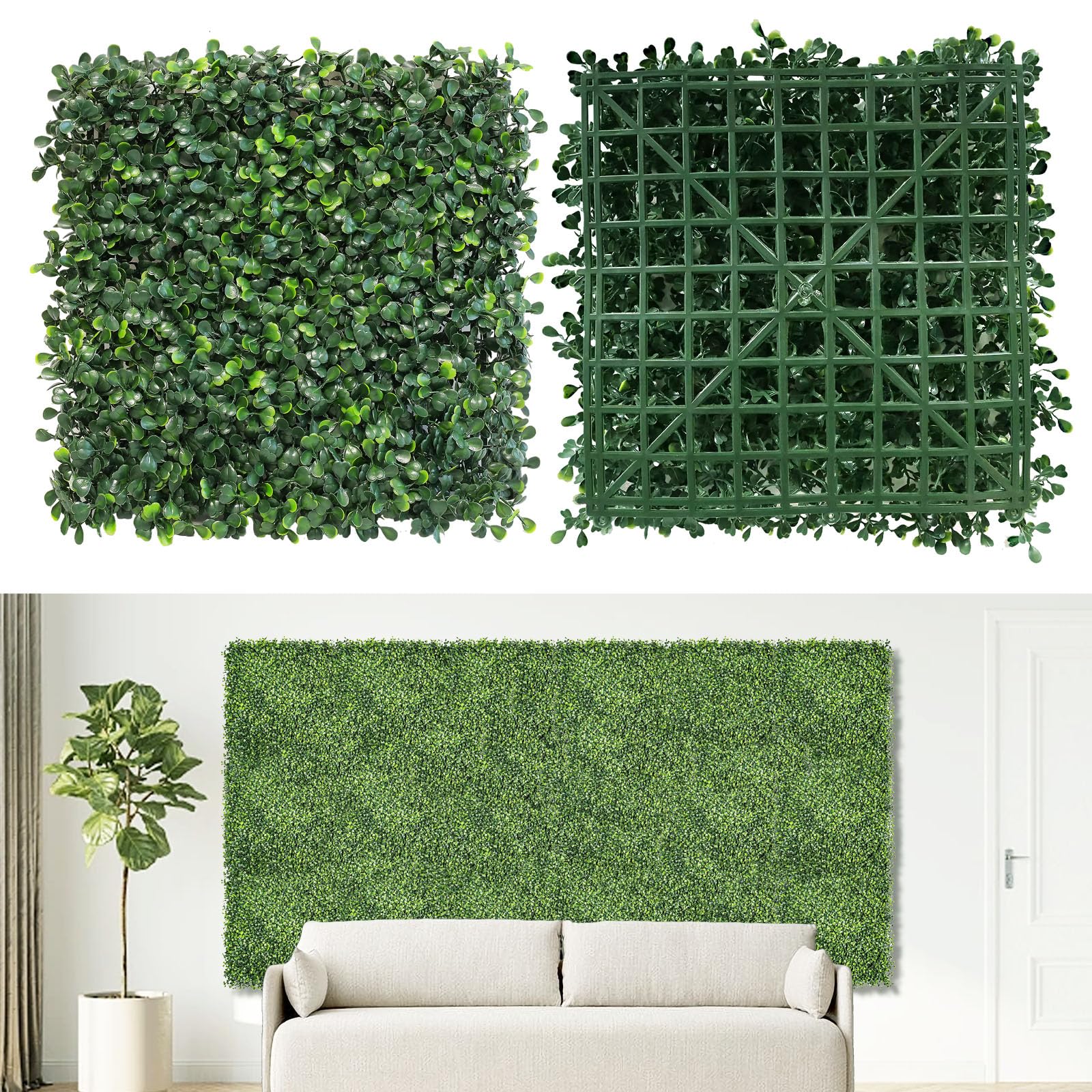 NETAP Artificial Grass Wall Panel 10x10 inch front view