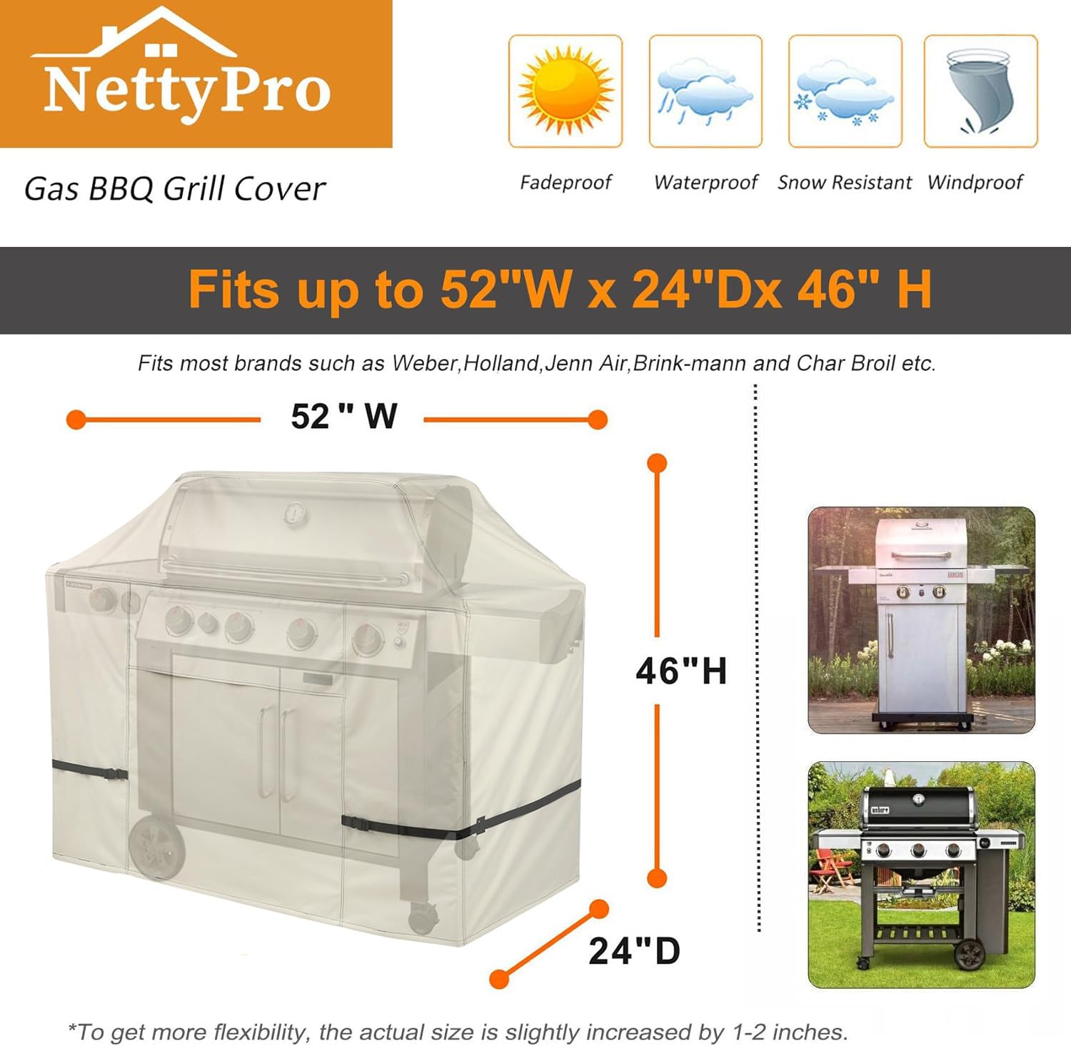 NettyPro BBQ Grill Cover beige packaging