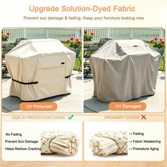 NettyPro BBQ Grill Cover beige with straps