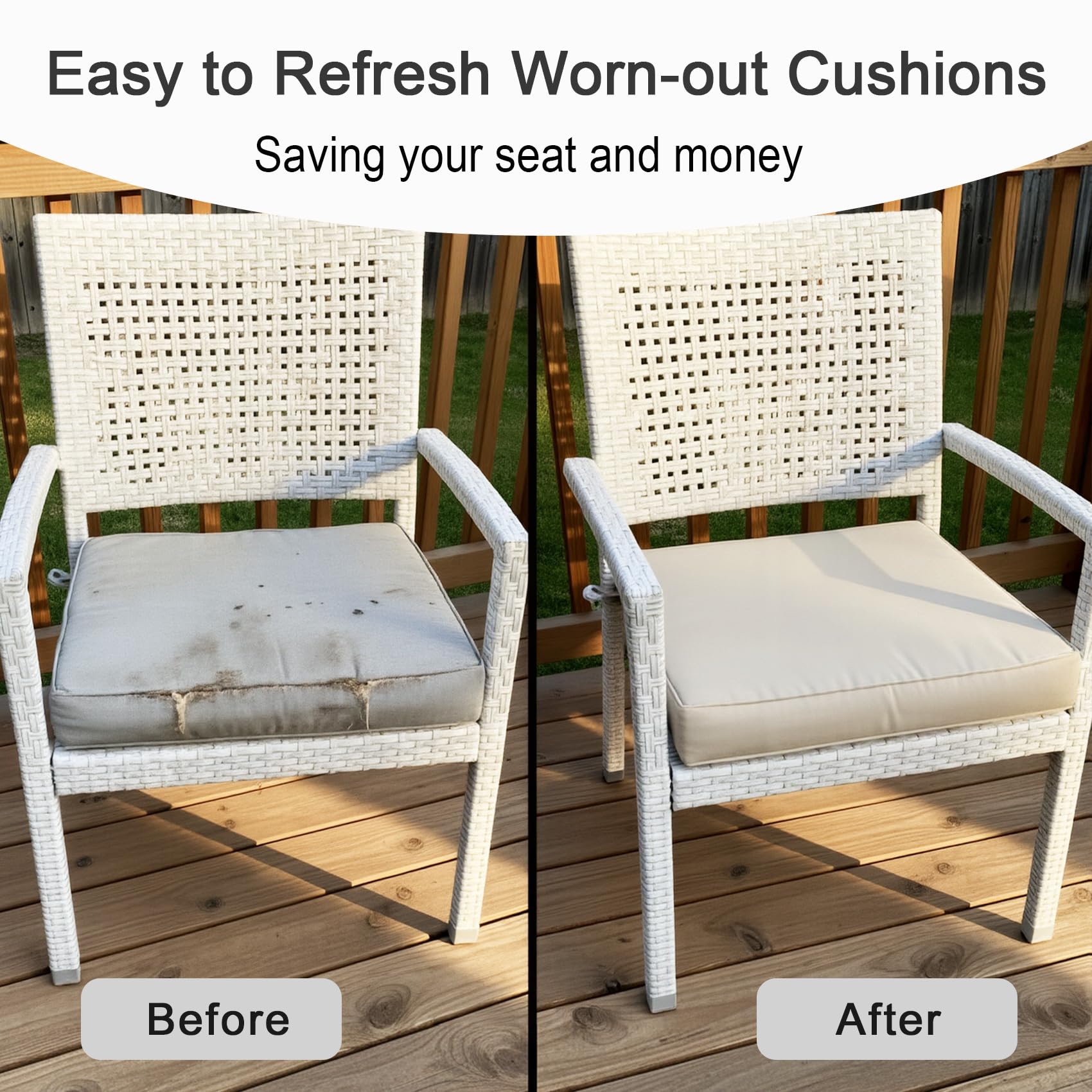 NettyPro cushion slipcovers showing water resistance feature