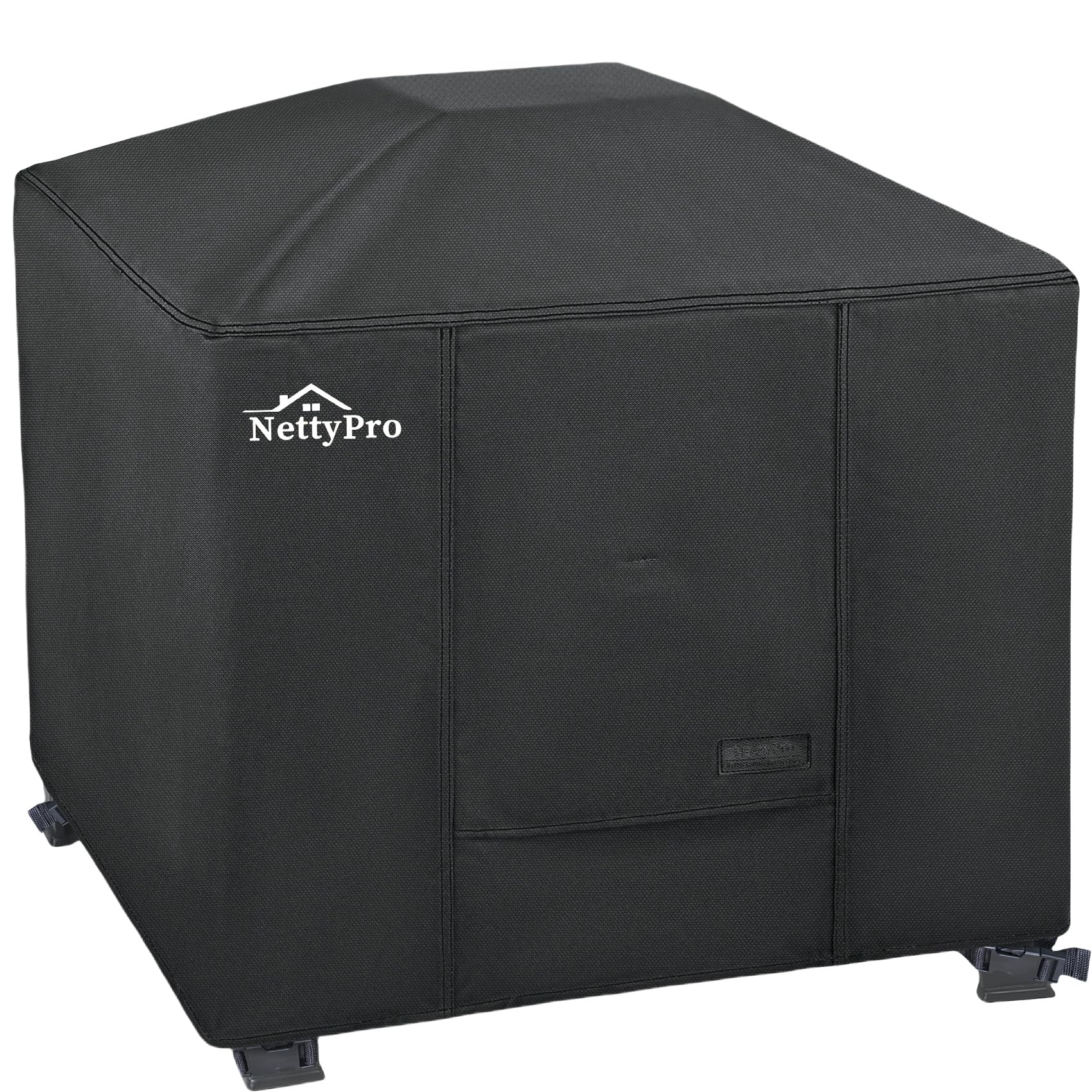 NettyPro Fire Pit Cover 36 inch black front view