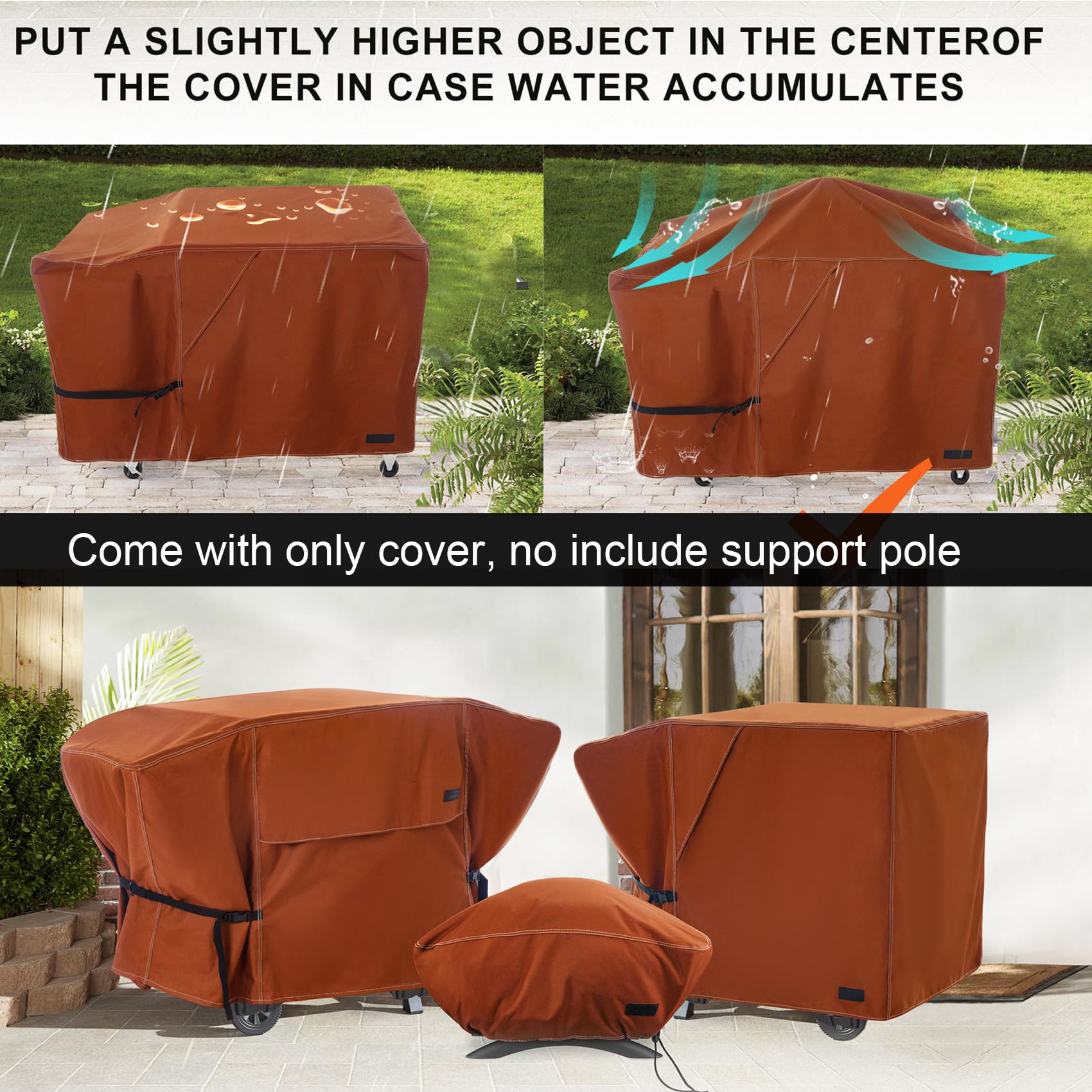 NettyPro Griddle Cover back view, highlighting rip-resistant material