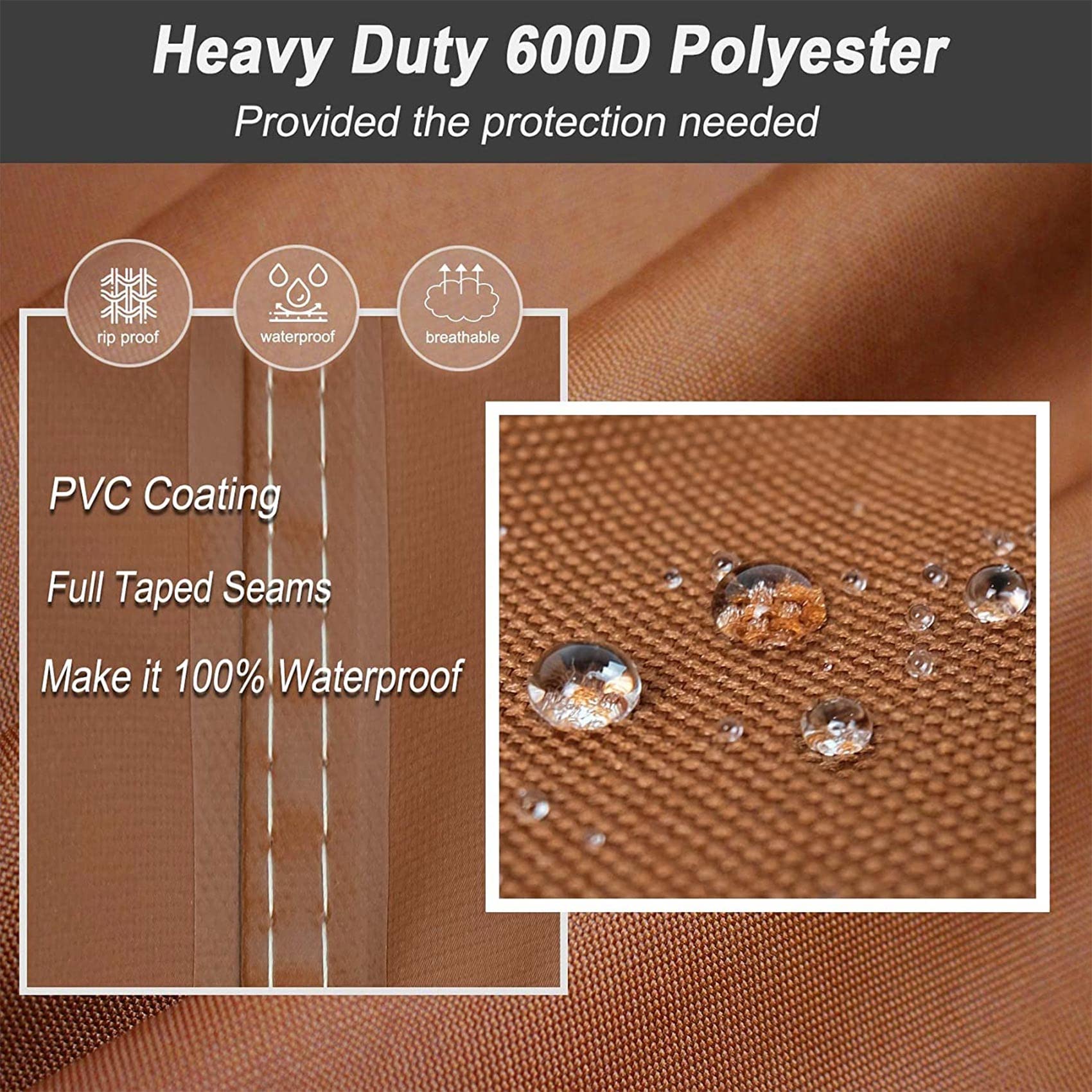 NettyPro Griddle Cover showing waterproof PVC coating