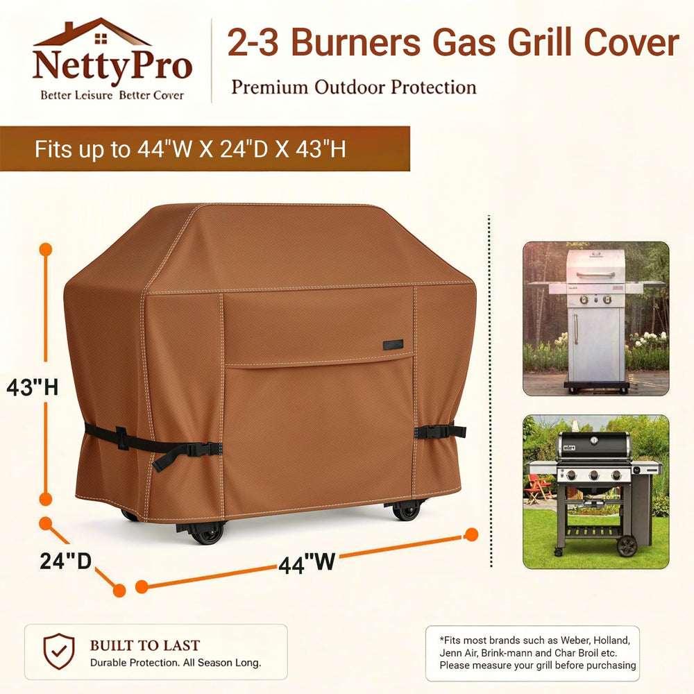 NettyPro Grill Cover 44-inch back view