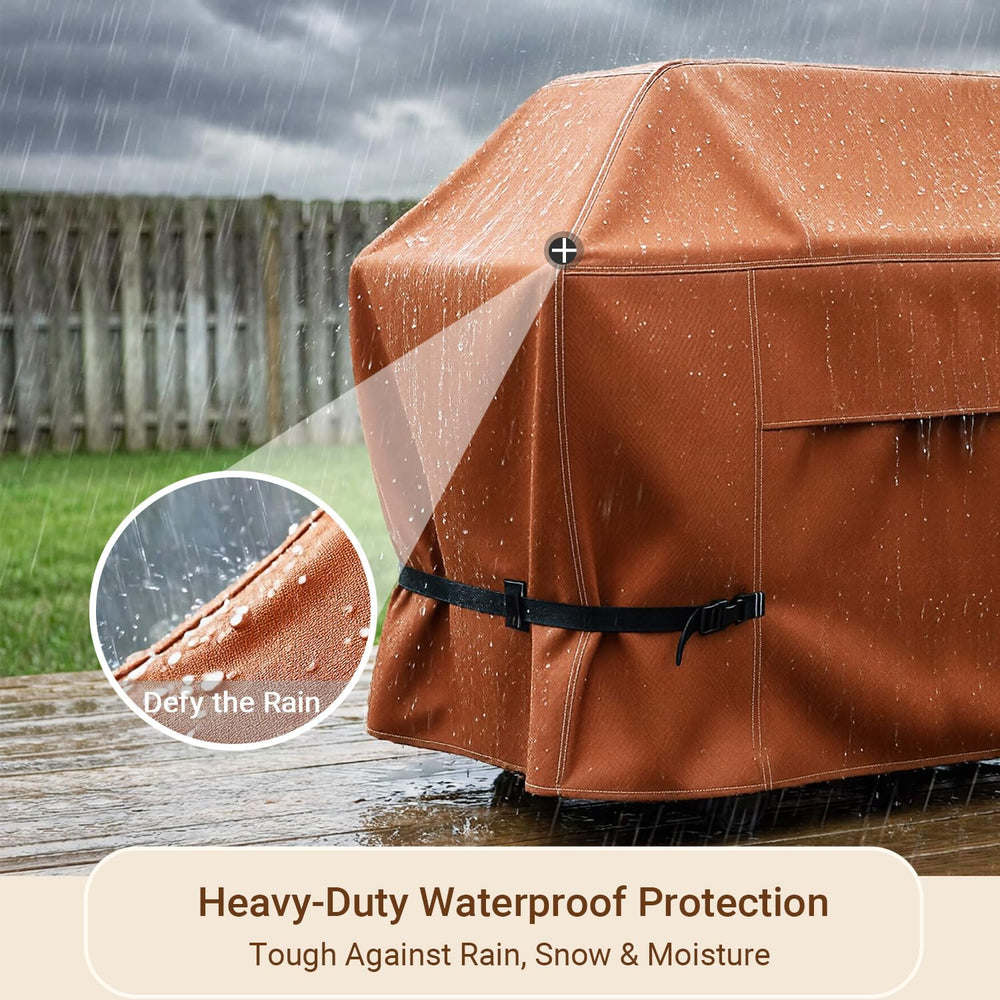 NettyPro Grill Cover 44-inch side view on grill