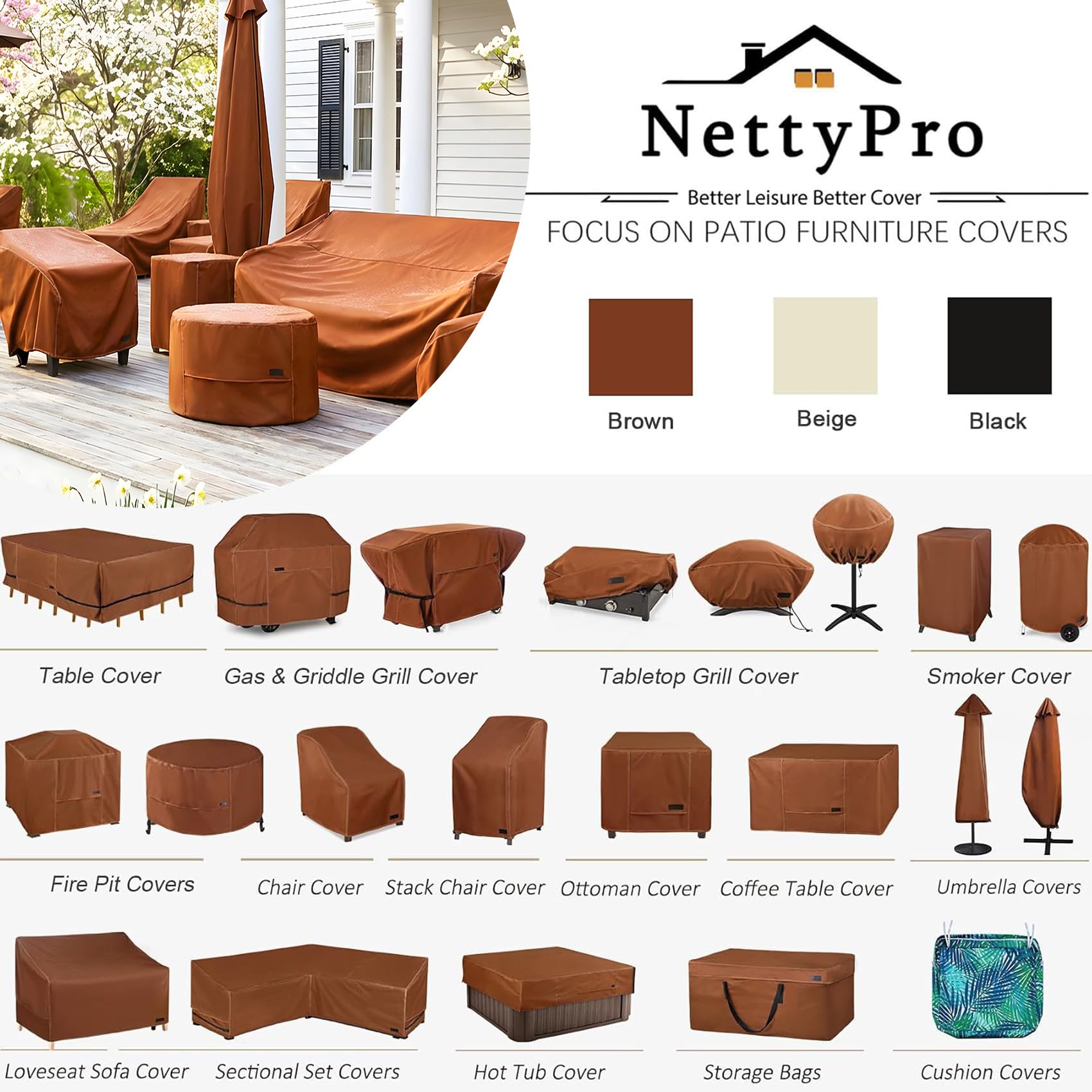 NettyPro Grill Cover 70-inch packaging