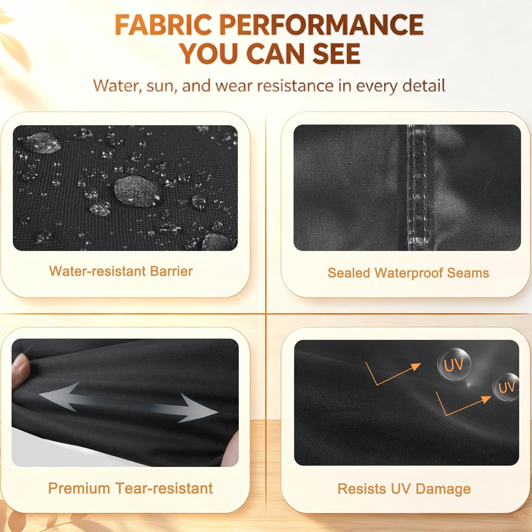 NettyPro Grill Cover 72 inch black side view