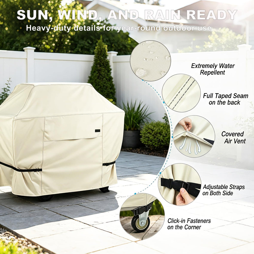 NettyPro Grill Cover with adjustable straps and buckles