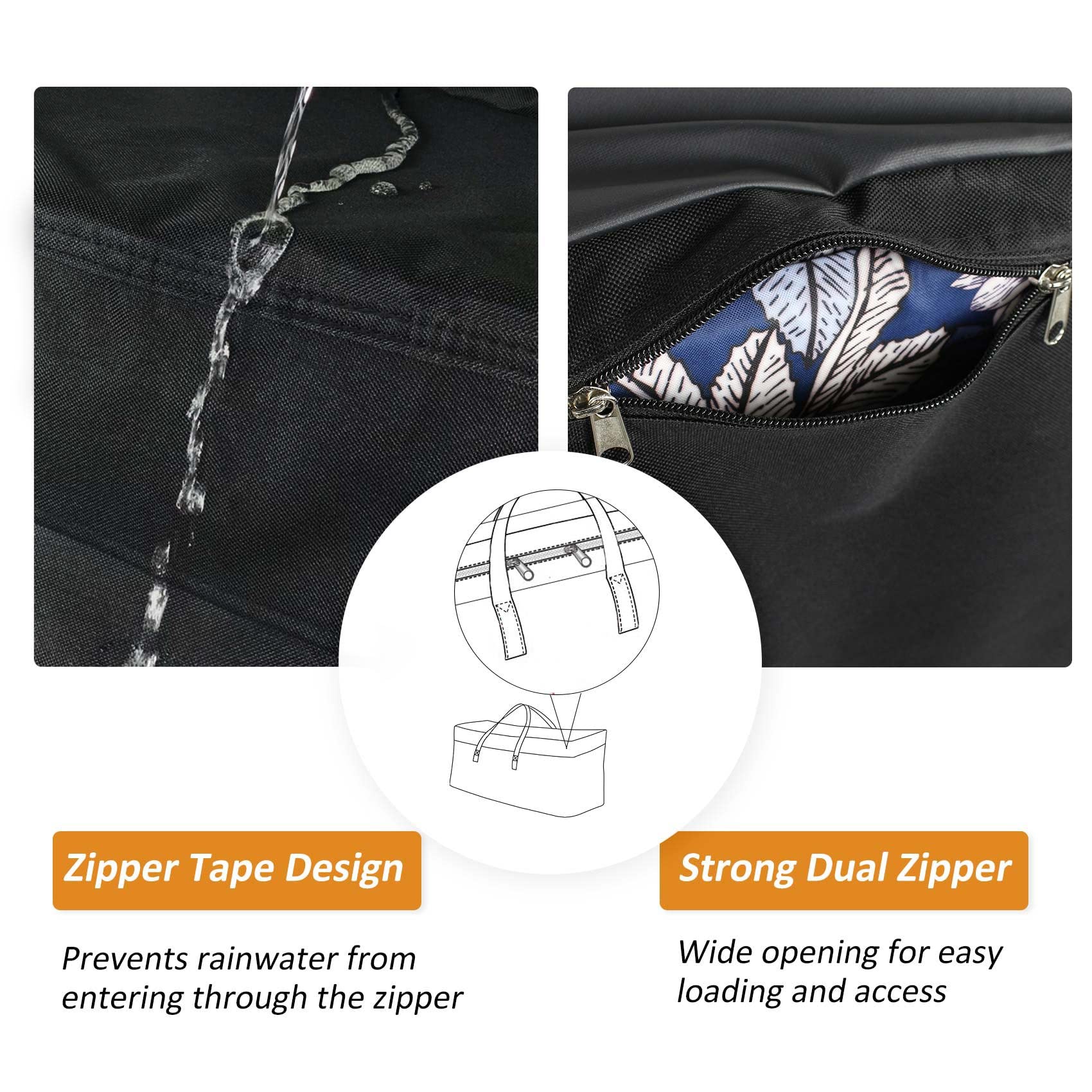 NettyPro outdoor storage bag showing taped seams