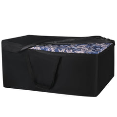 NettyPro Patio Cushion Storage Bag front view, black