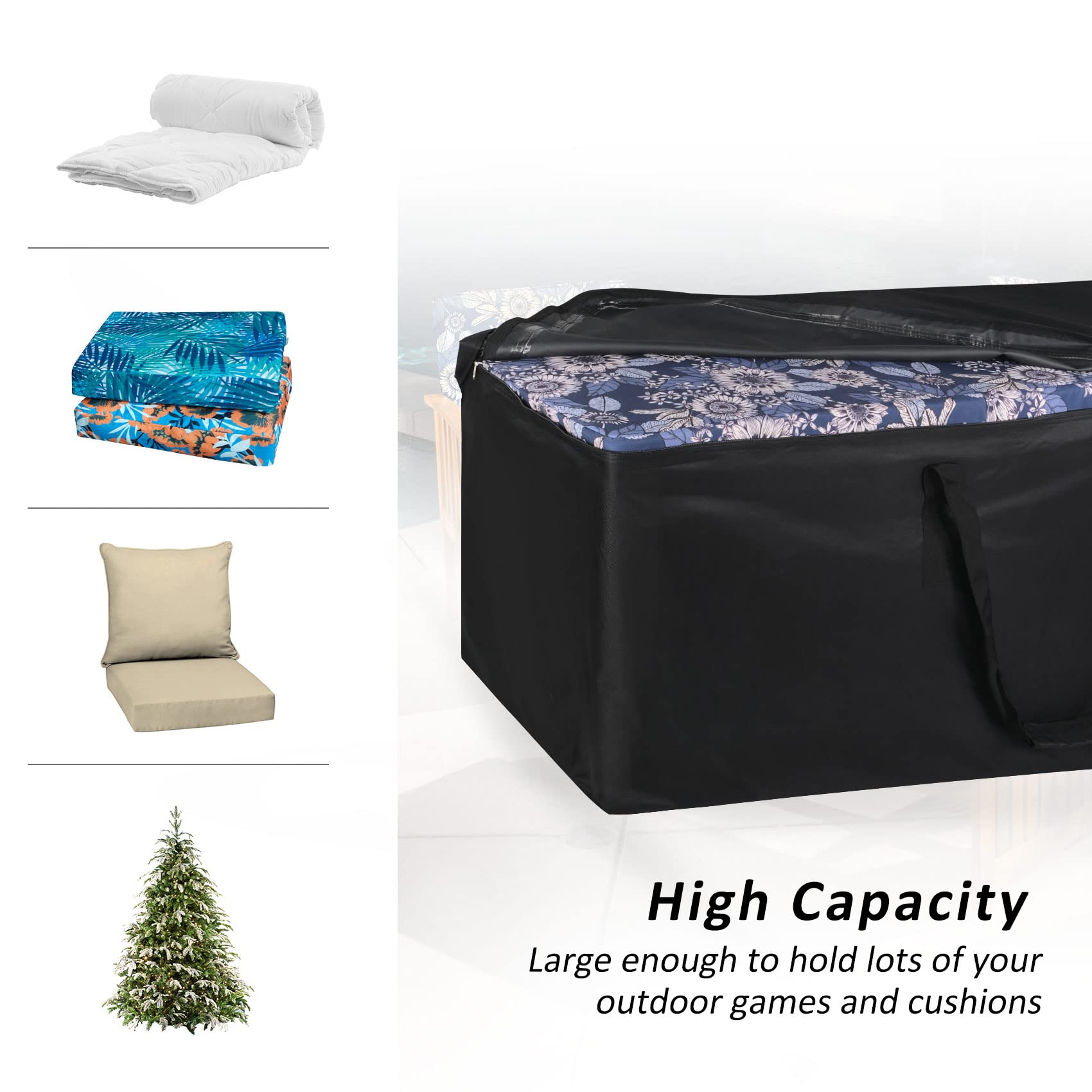 NettyPro storage bag filled with cushions