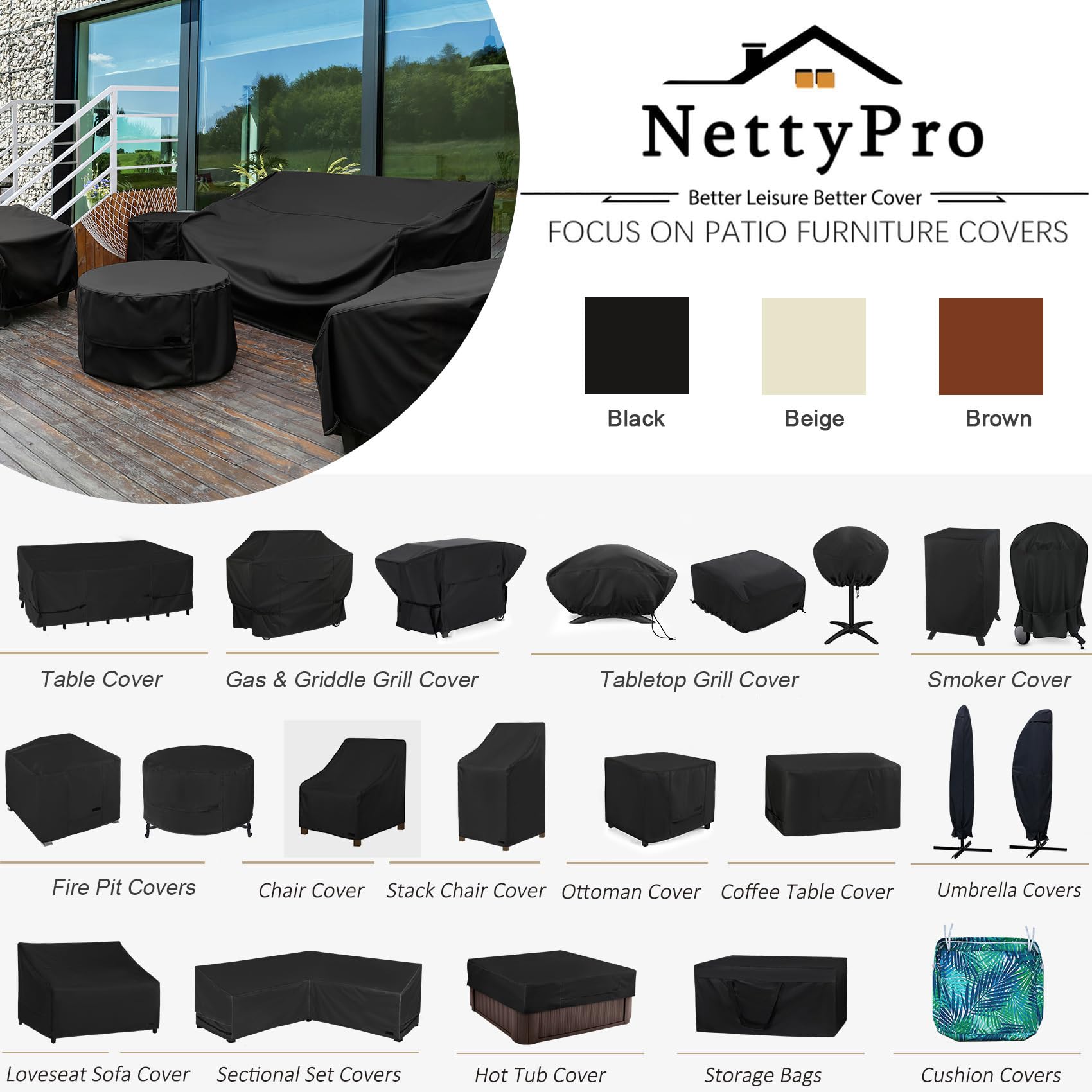 NettyPro storage bag in a garden setting