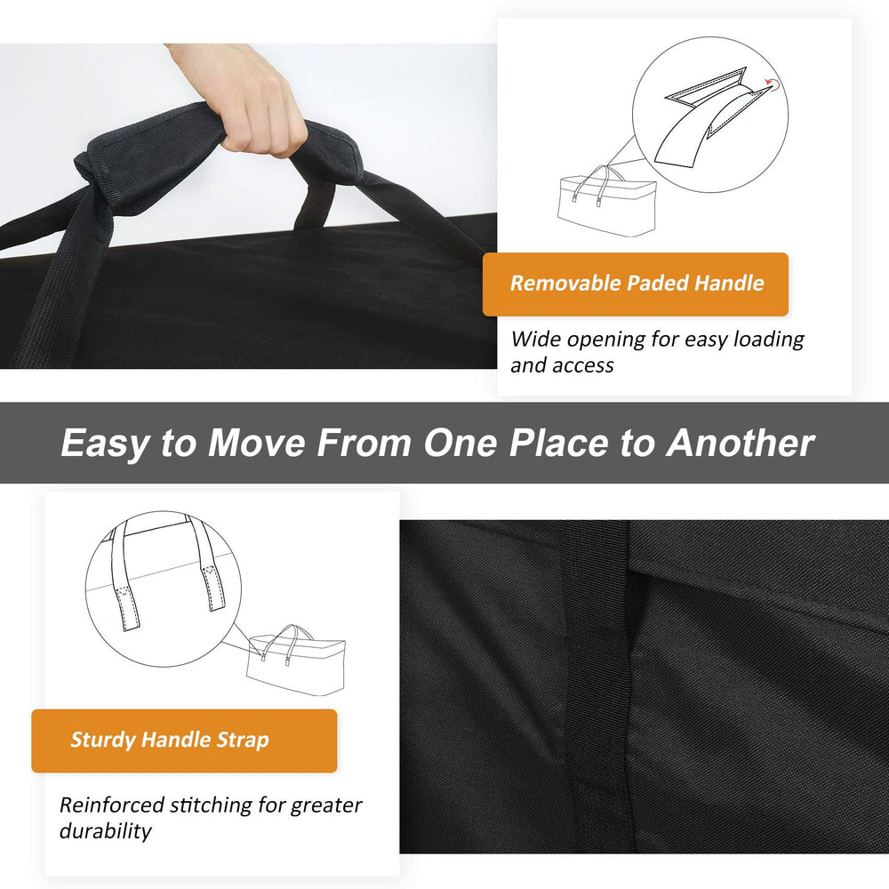 NettyPro storage bag next to outdoor furniture
