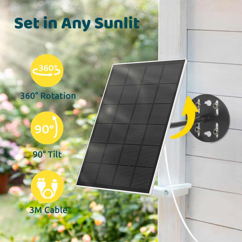 NETVUE Solar Panel with 360-degree adjustable bracket