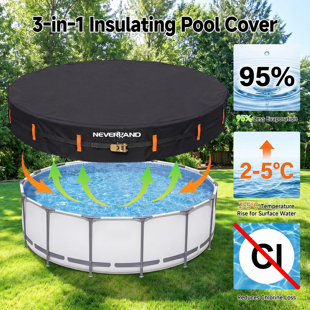 NEVERLAND 18FT Round Pool Cover in storage
