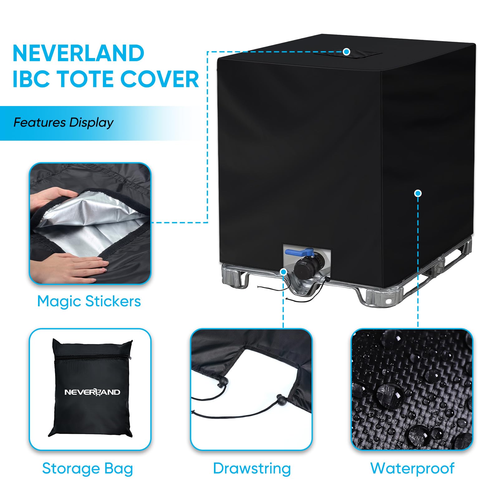 NEVERLAND IBC Tote Cover in garden setting