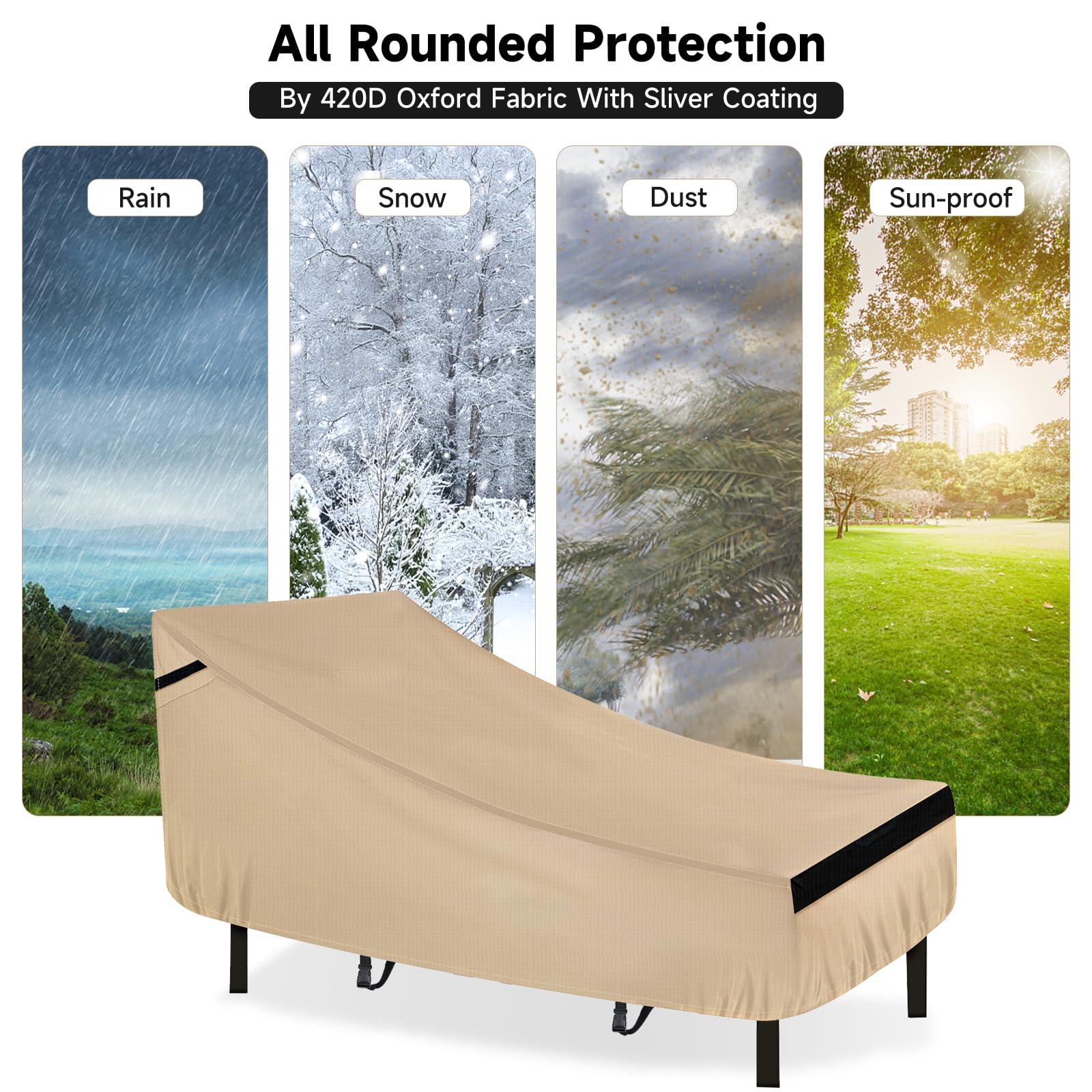 NEVERLAND Lounge Chair Cover packed in storage bag