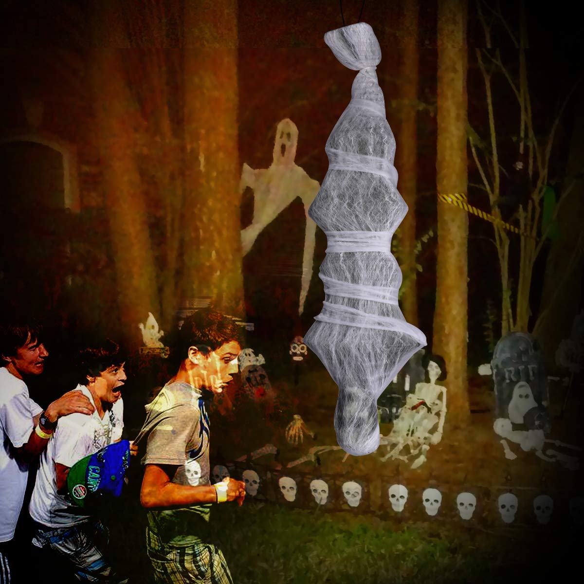 NEWBEA Cocoon Corpse in a haunted house display
