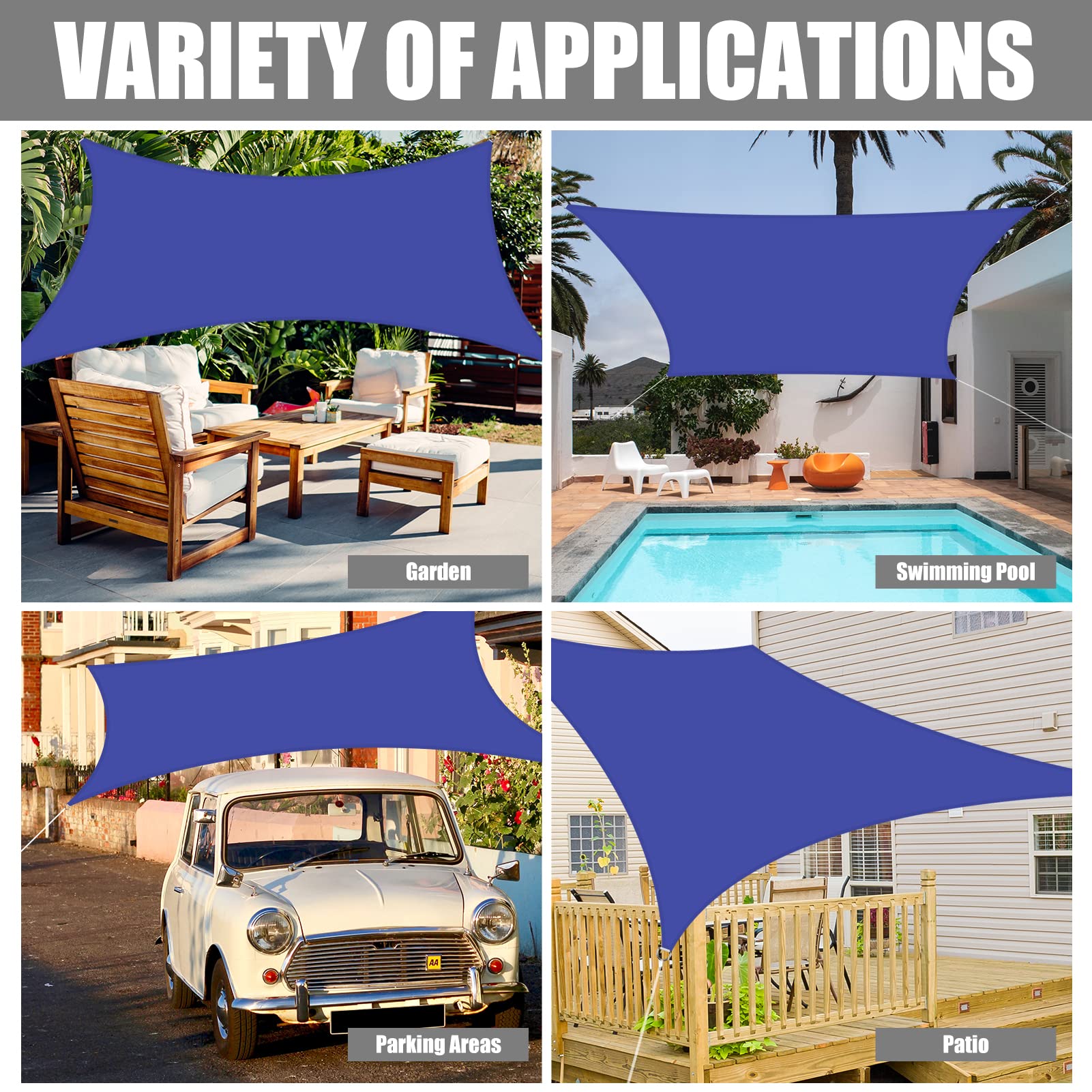 Neween shade sail folded for easy storage