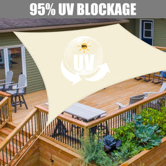 Neween shade sail in a garden setting