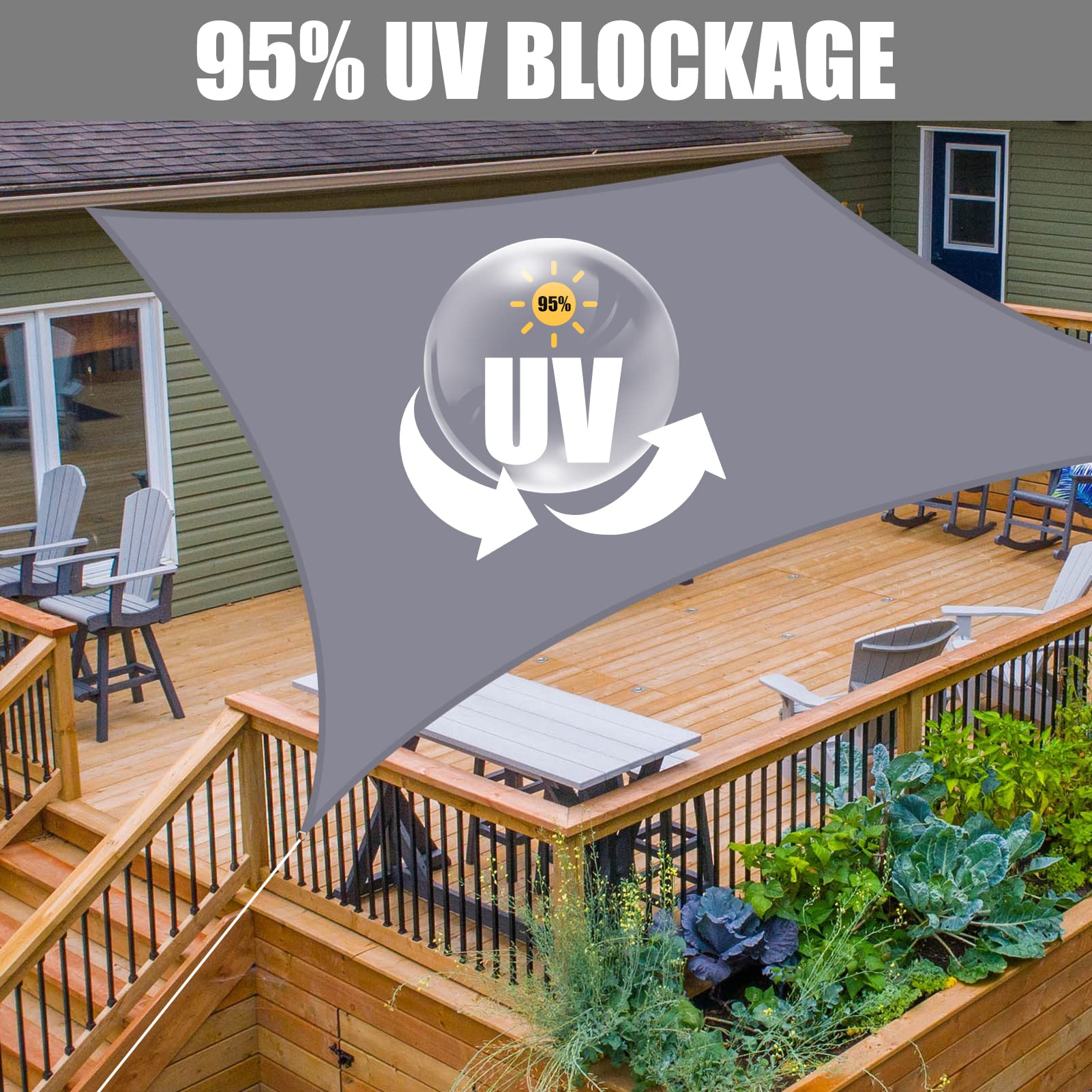 Neween shade sail in use at a backyard patio