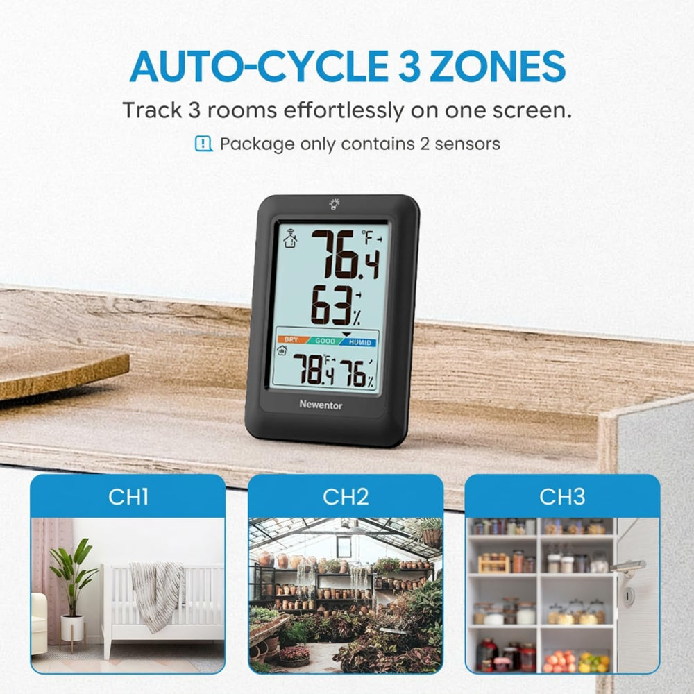 Newentor thermometer with sleek design on a table