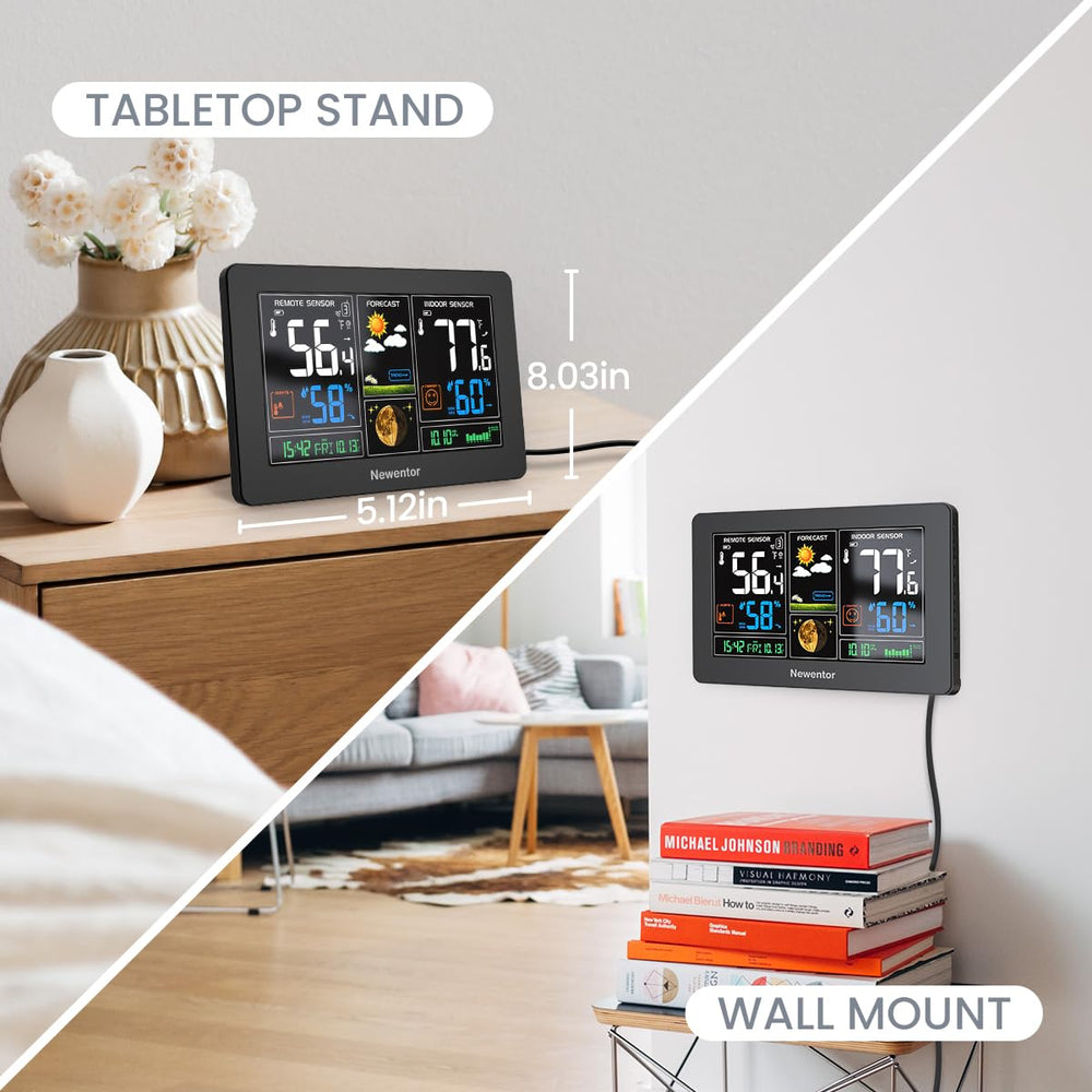 Newentor Wireless Weather Station in living room setup