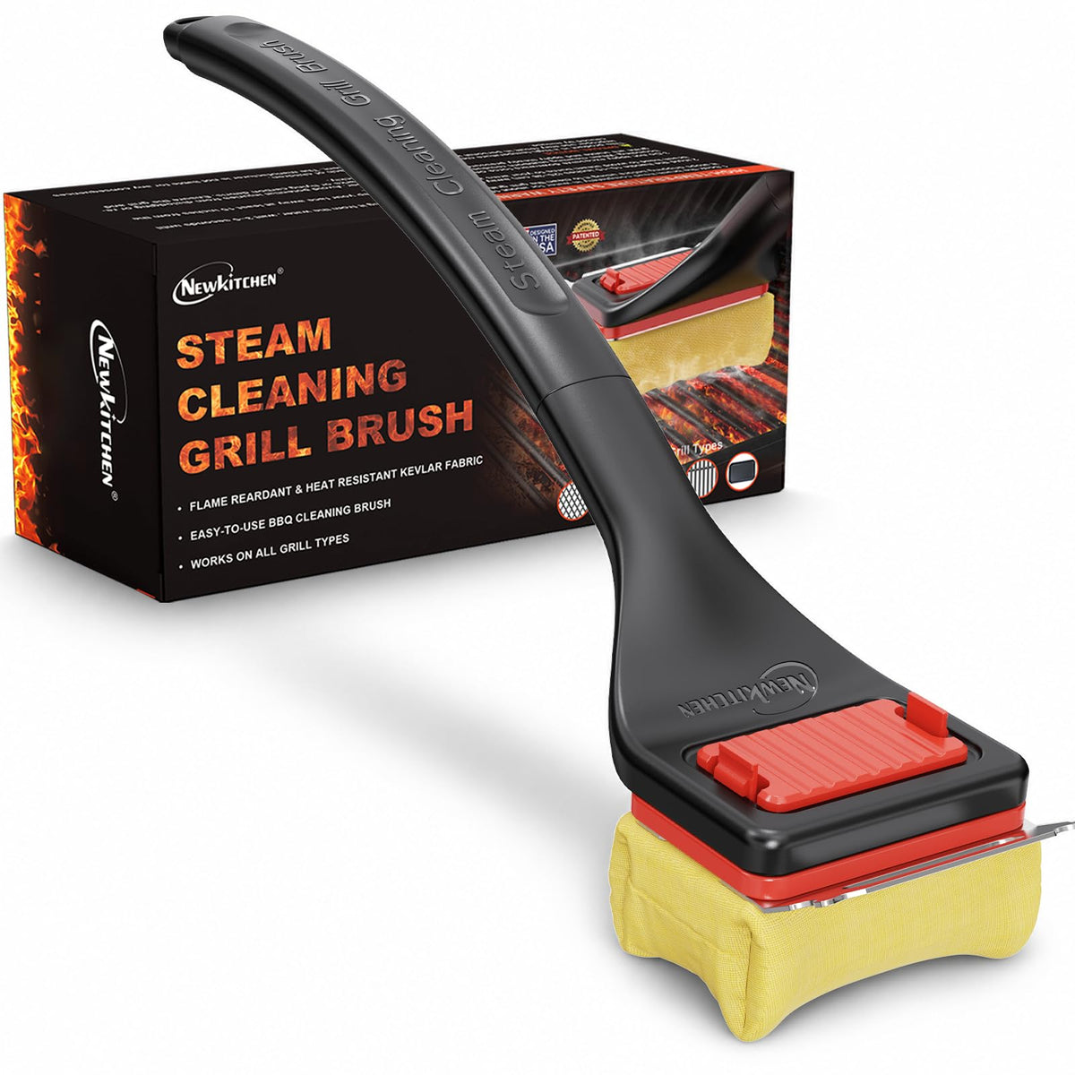 NEWKITCHEN 18'' Grill Brush with Kevlar head front view