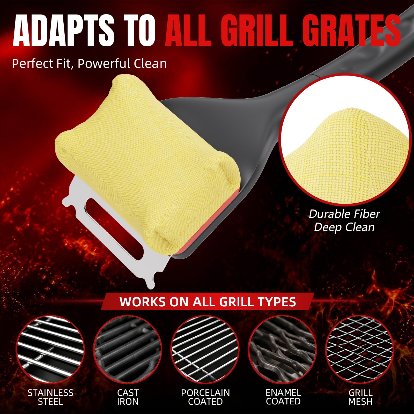 NEWKITCHEN Grill Brush handle length comparison