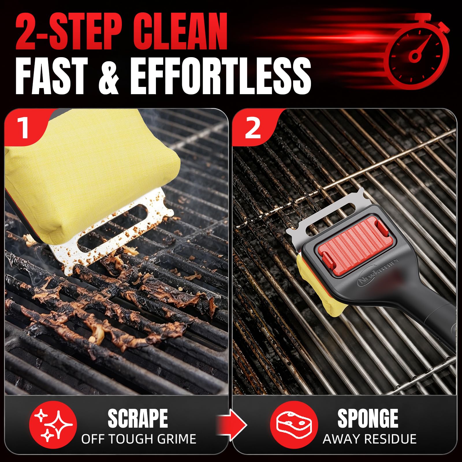 NEWKITCHEN Grill Brush package contents
