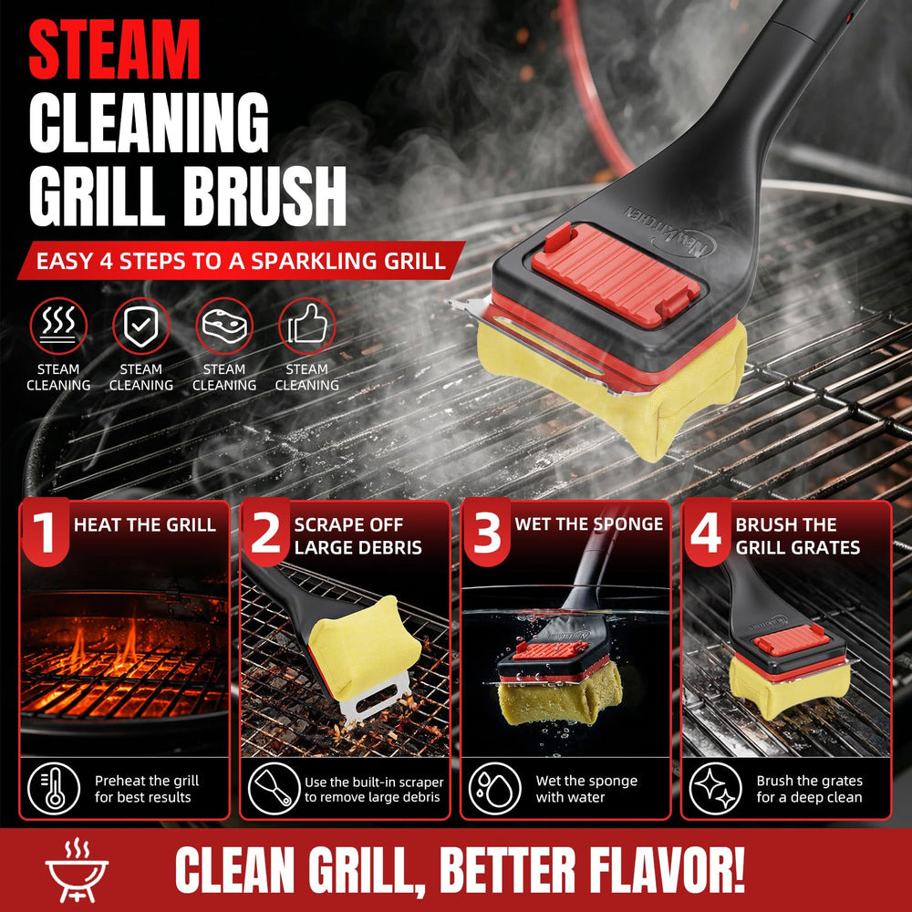 NEWKITCHEN Grill Brush scraper detail