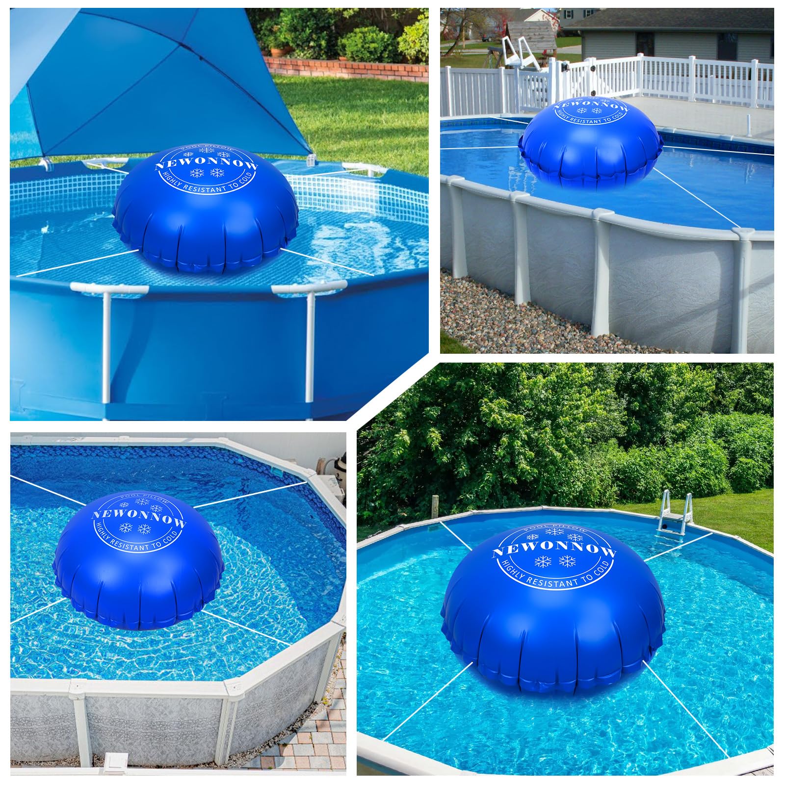 Newonnow Pool Pillow showing its thickness compared to standard pillows