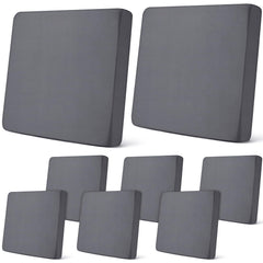 Newwiee 8 pcs dark gray patio cushion covers front view