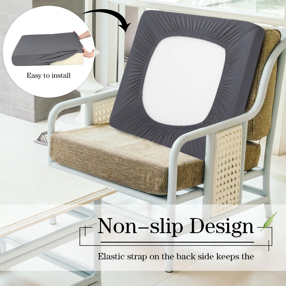 Newwiee cushion covers on patio chairs