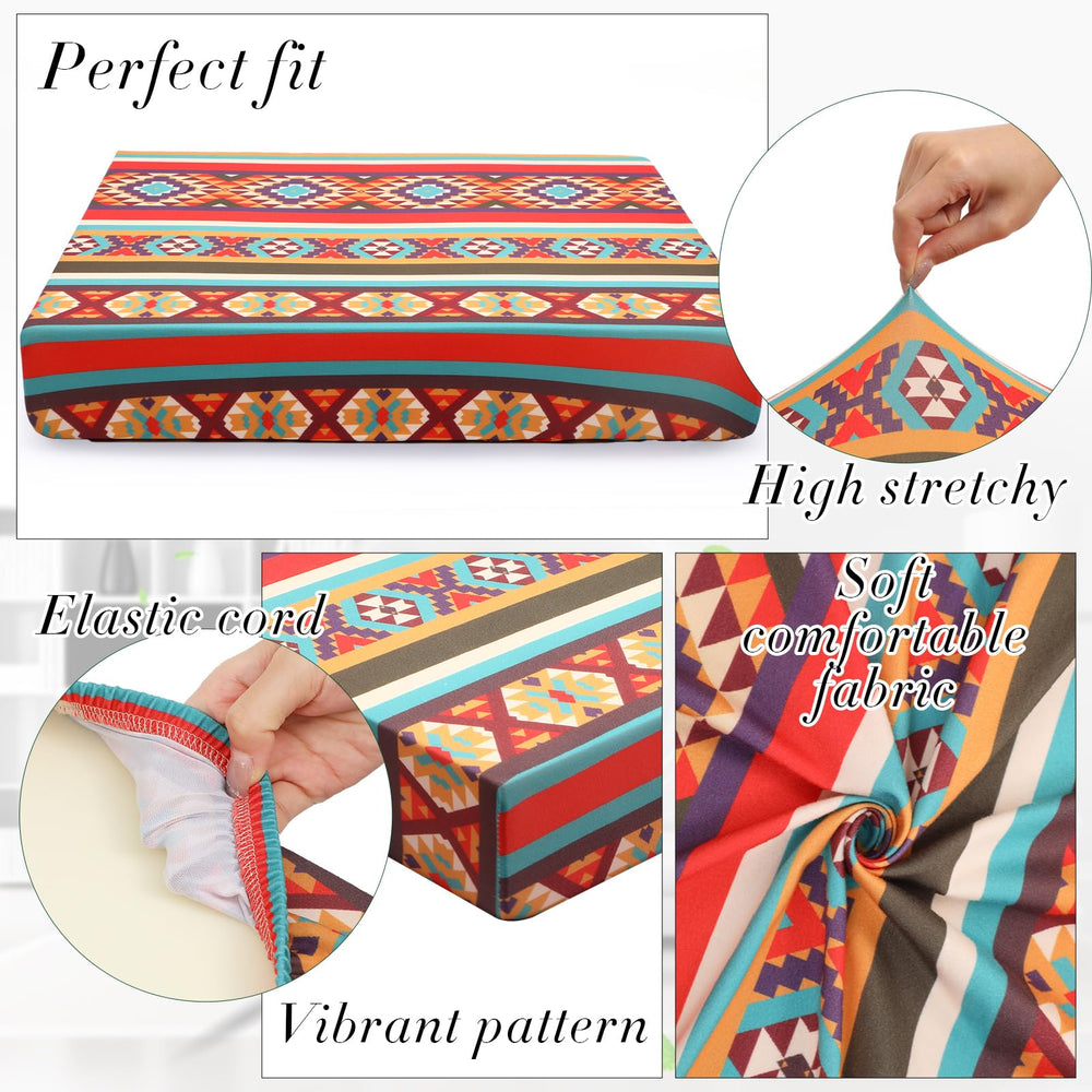Newwiee cushion covers stretched on outdoor cushions, displaying size