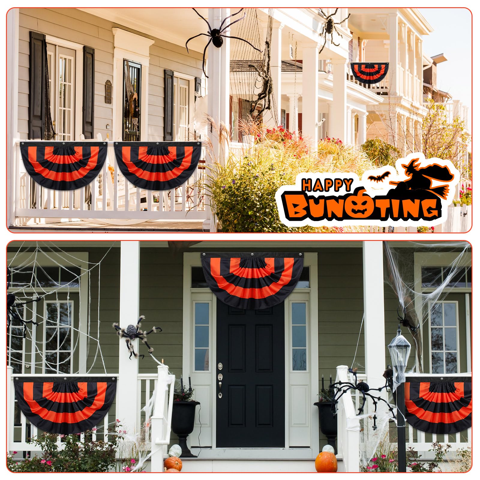 Newwiee Halloween flags in a festive indoor setting