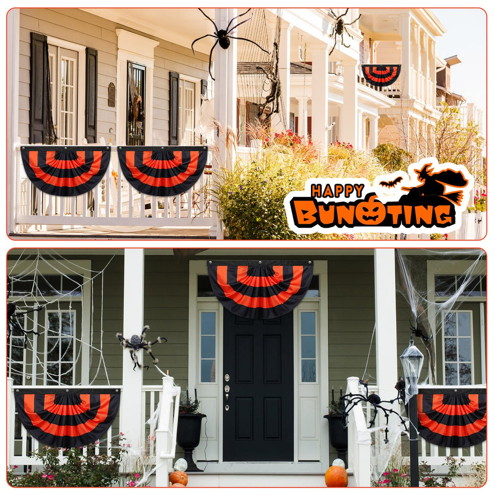 Newwiee Halloween flags in a festive indoor setting