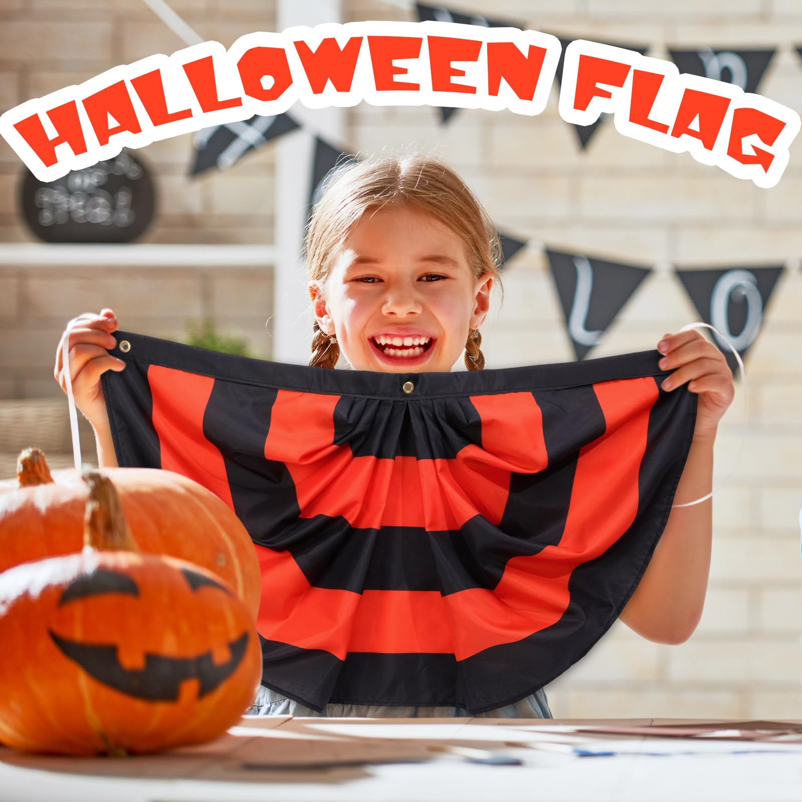 Newwiee Halloween flags measuring 3 x 1.5 ft