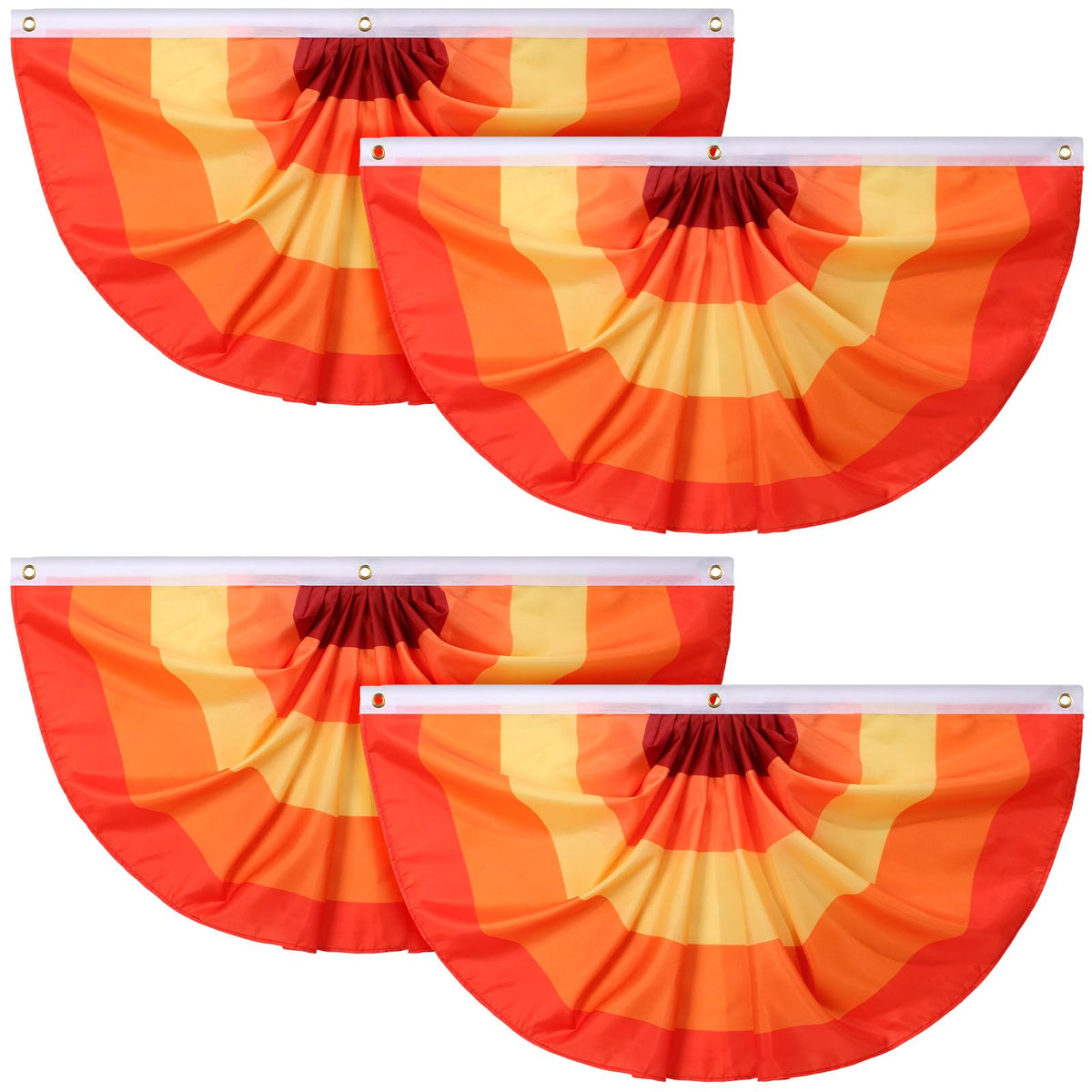 Newwiee Thanksgiving Fall Bunting 4 Pcs red flags front view