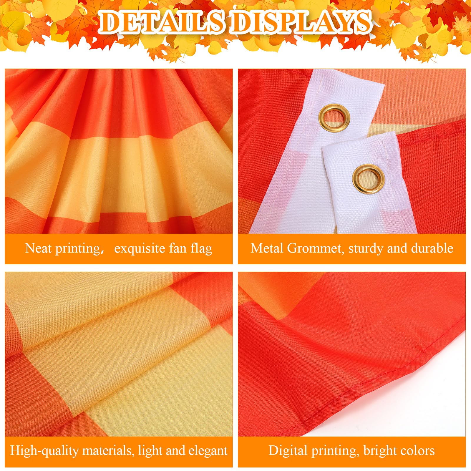Newwiee Thanksgiving flags displayed on a patio for autumn decor