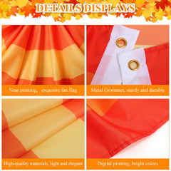 Newwiee Thanksgiving flags displayed on a patio for autumn decor