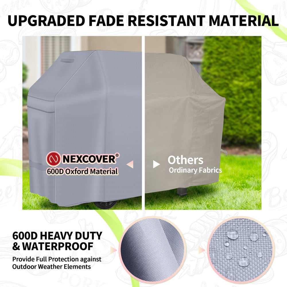 NEXCOVER 58-inch grill cover with concealed air vent design