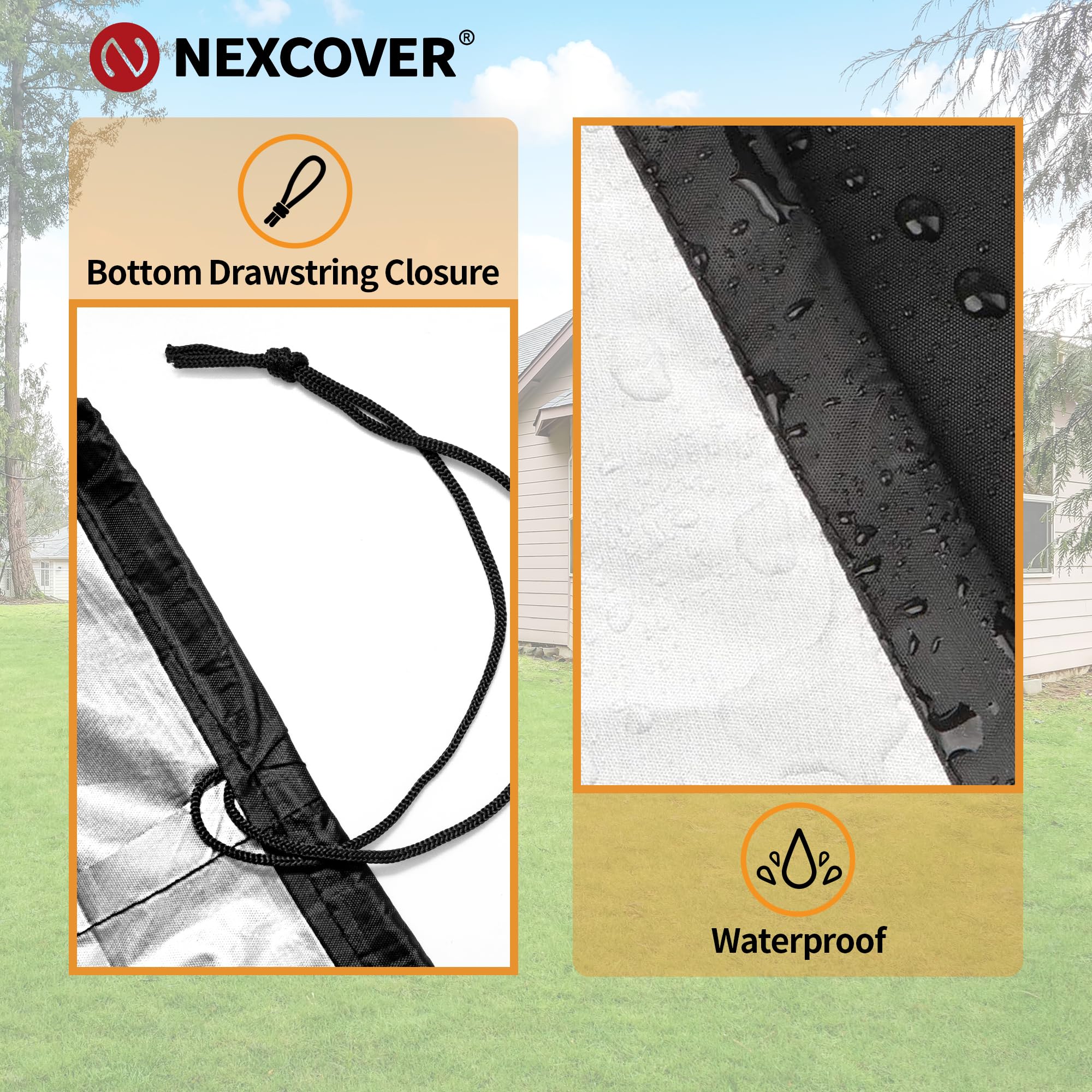 NEXCOVER Electric Smoker Cover 30 Inch on a smoker