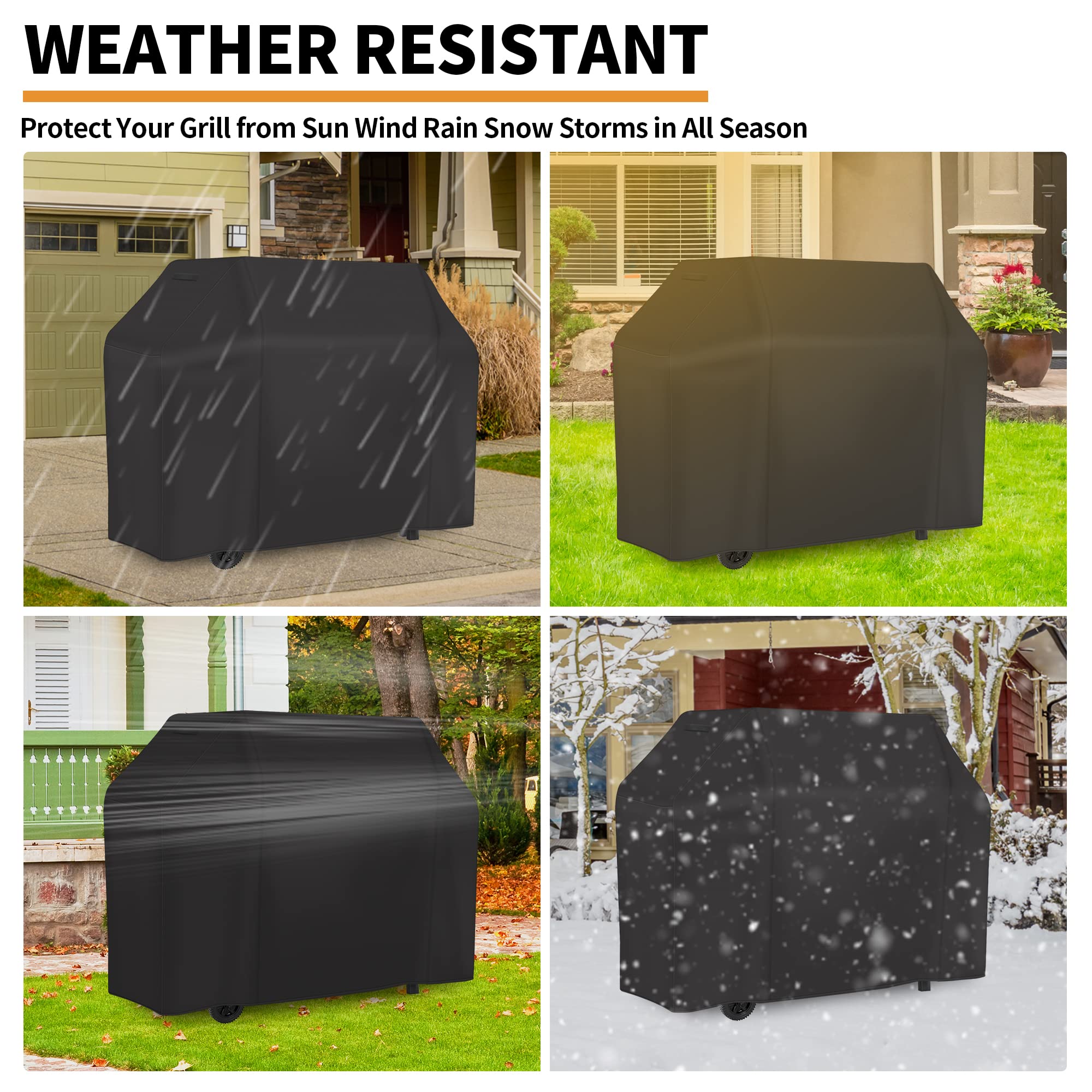 NEXCOVER gas grill cover folded for storage