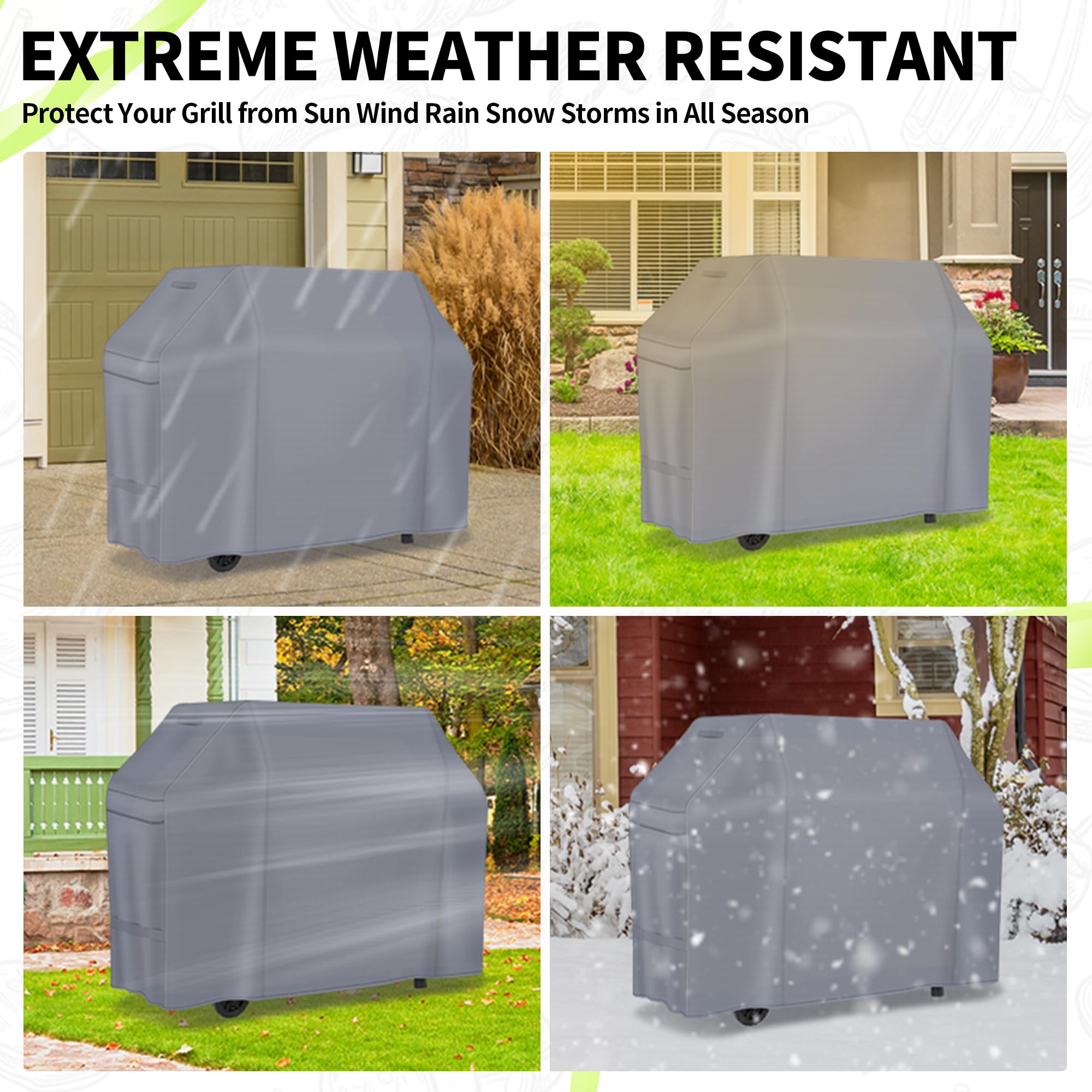 NEXCOVER grill cover being cleaned with a hose